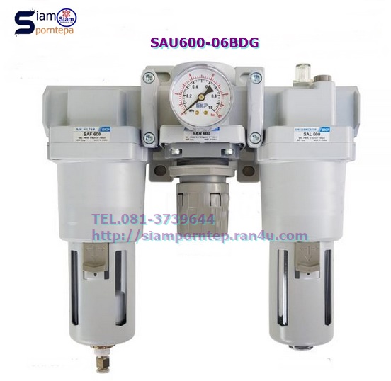 SAU600-06BDG SKP Filter regulator 3 unit size 3/4" Pressure 0-10 bar (kg/cm2) 150 psi 