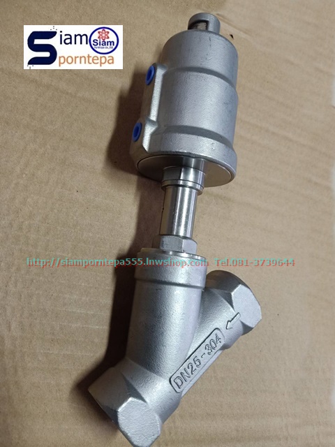 CMP-15-50 Angle Actuator valve SS304 ทั้งตัว Size 1/2" Body Stanless SS304 ทั้งตัว Pressur 0-16 bar 240psi 