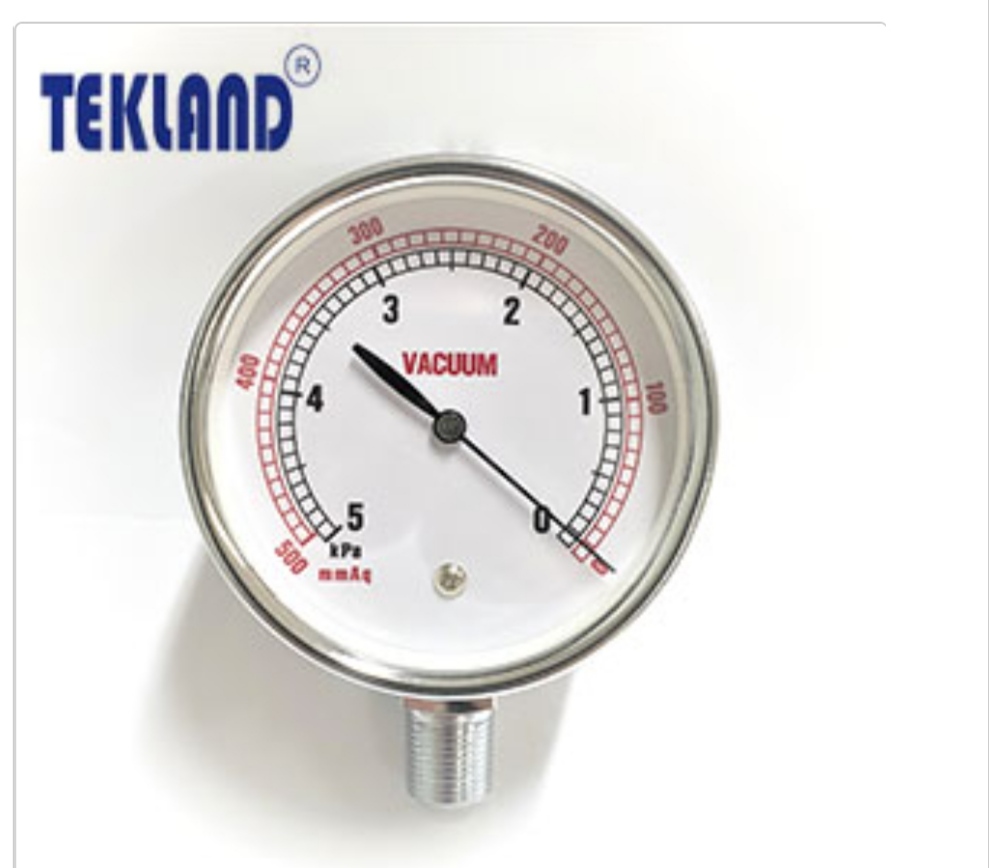 เกจแรงดันต่ำ เกจ หน้าปัด 3 นิ้ว เกลียว 3/8 PT วัดแรงดันต่ำLOW PRESSURE GAUGE TEKLAND