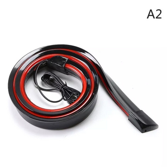 Crystalwave Carbon Fiber Led Rear Spoiler Lights For Car Racing Tail Wing Universal Driving