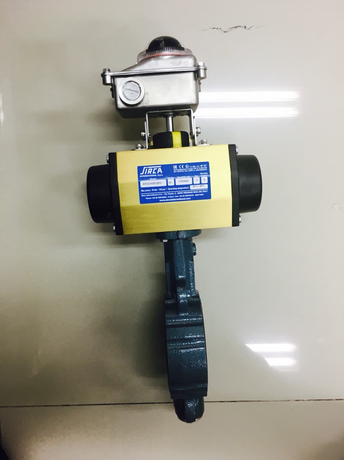 AP02-DA Sirca Actuator หัวขับลม ใช้งานร่วมกับ Ball valve Butterfly valve Ferrule valve UPVC valve