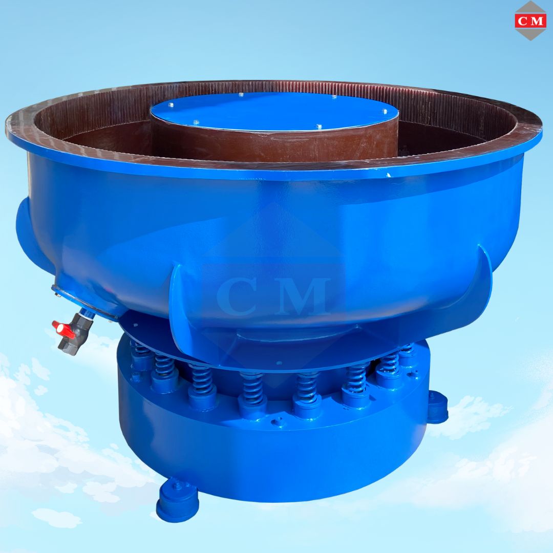 เครื่องขัดผิวโลหะแบบเขย่า แบบไม่มีสะพานแยกชิ้นงาน / Vibratory Finishing Machine
