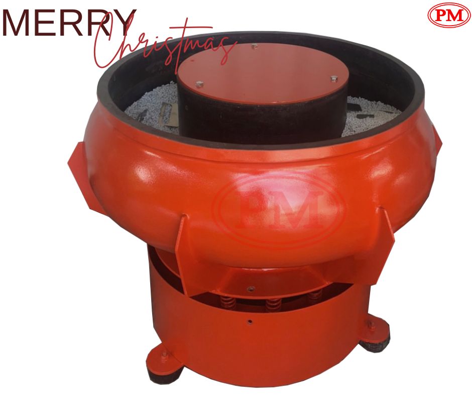 เครื่องขัดผิวโลหะแบบเขย่า แบบไม่มีสะพานแยกชิ้นงาน / Vibratory Finishing Machine