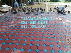 แผ่นทางเท้า บล็อกแปดเหลี่ยม บล็อกหกเหลี่ยม บล็อกปูหญ้า  แผ่นทางเดิน ราคาถูก 