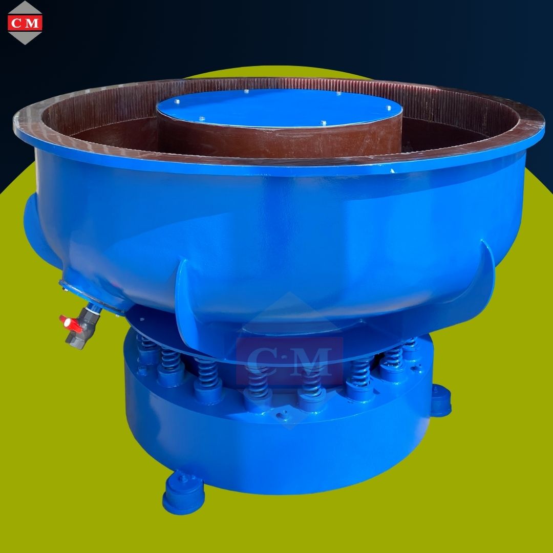 เครื่องขัดผิวโลหะแบบเขย่า แบบไม่มีสะพานแยกชิ้นงาน / Vibratory Finishing Machine