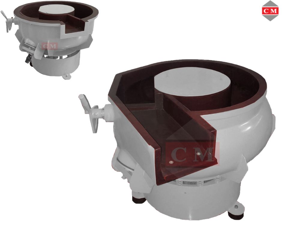  ขาย เครื่องขัดผิวโลหะแบบเขย่า แบบมีสะพานแยกชิ้นงาน / Vibratory Finishing Machine