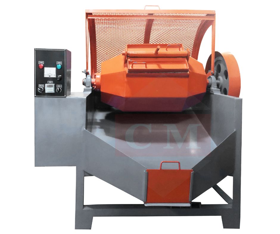 เครื่องขัดผิวโลหะแบบถังกลิ้งลูกรักบี้ /(ROTARY BARREL FINISHING MACHINE)