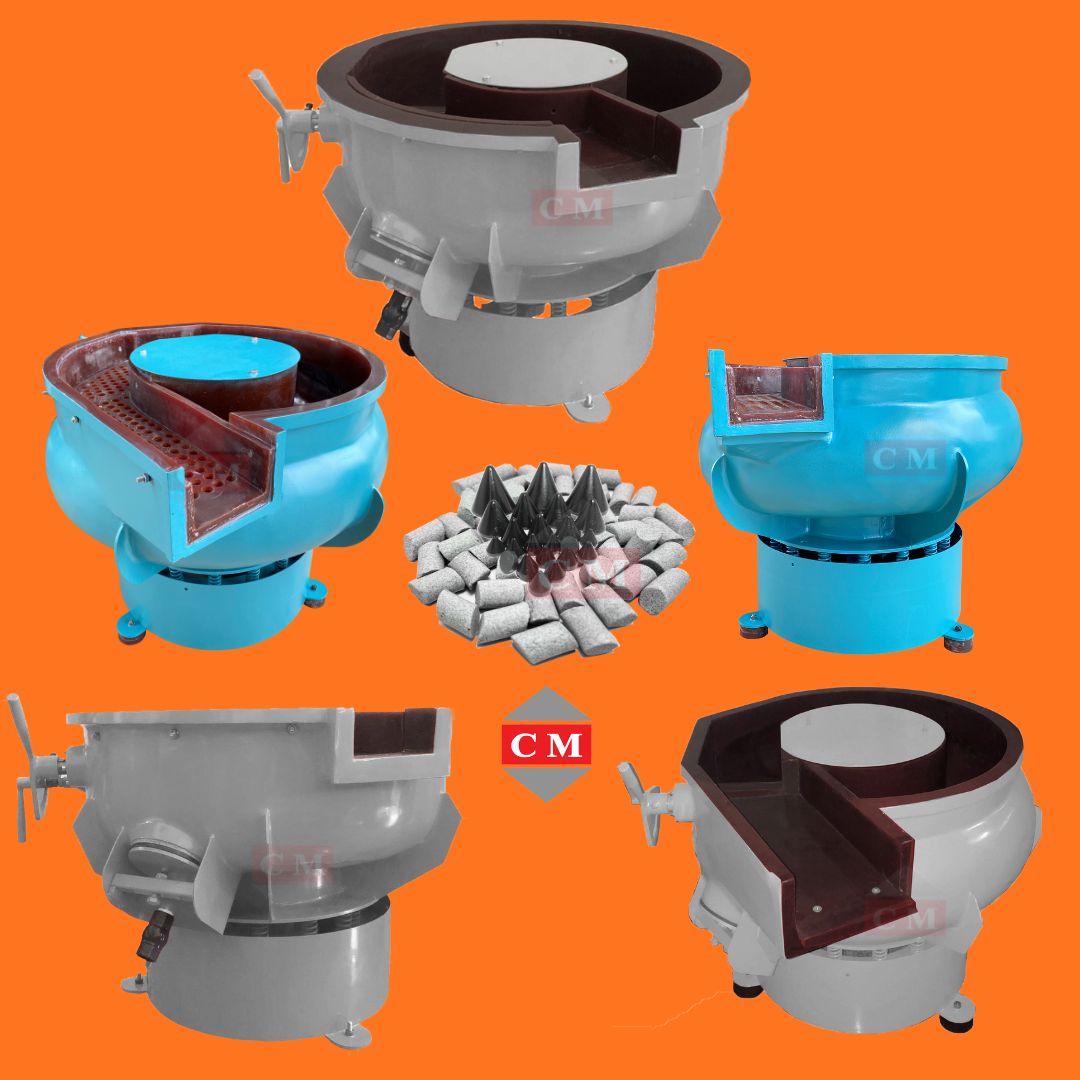 ขาย เครื่องขัดผิวโลหะแบบเขย่า แบบมีสะพานแยกชิ้นงาน / Vibratory Finishing Machine