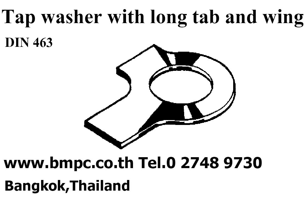 Tab washer, Tab washer with long tab, Tab washer with long tab and wing