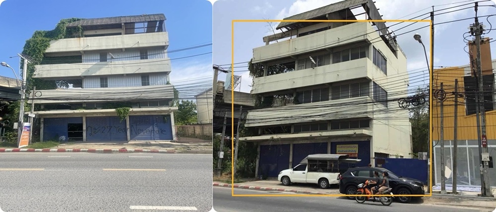 ขายที่ดิน พร้อมตึก 124 ตารางวา 3 ชั้นครึ่ง สุขาภิบาล5
